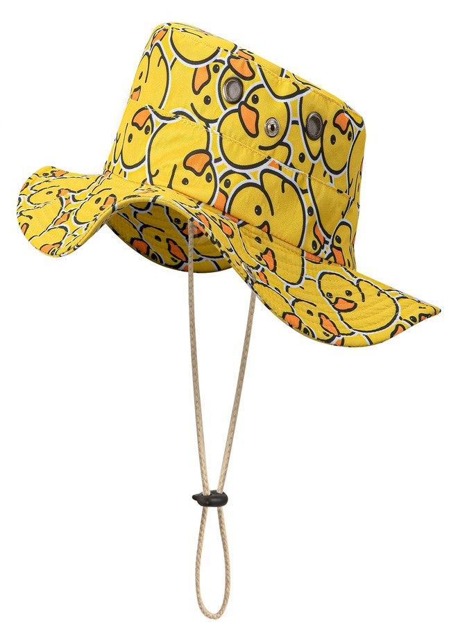 Dultua Bucket Hat Cowboy-Style Wide Brim Fisherman Hat Sun Hat Outdoor Reversible Cap for Men Women Adults (Cute Duck) - Image 2